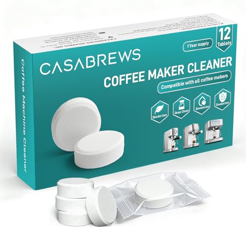 CASABREWS Coffee Maker Cleaner package marked 12 tablets